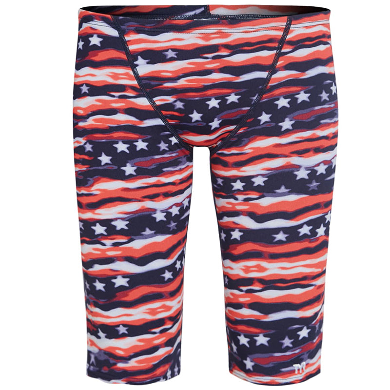 TYR - Men’s All American All Over Jammer Swimsuit - Red/White/Blue