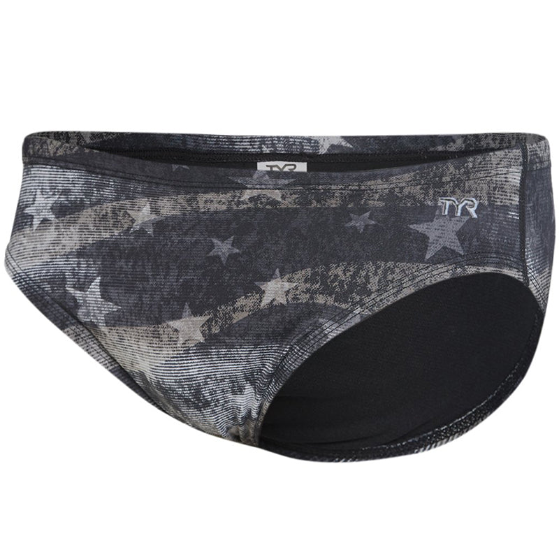 TYR - Men’s American Dream All Over Racer Swimsuit - Black/Grey