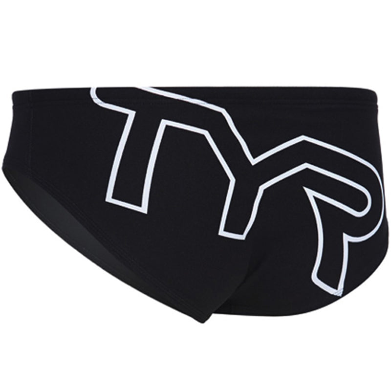 TYR - Men’s Big Logo All Over Racer Swimsuit - Black/White