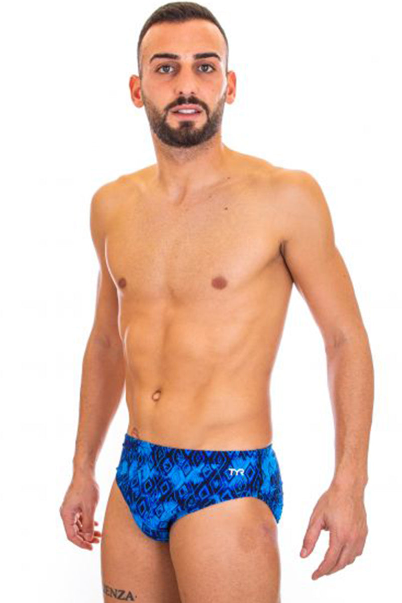TYR - Men’s Glacial All Over Racer Swimsuit - Blue