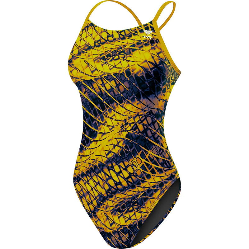 TYR - Plexus Cutoutfit Ladies Swimsuit - Navy/Gold
