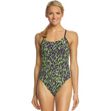 TYR - Rasguno Cutoutfit Ladies Swimsuit - Yellow/Purple