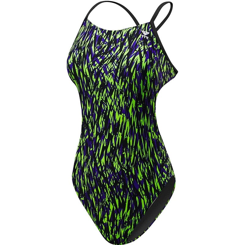 TYR - Rasguno Cutoutfit Ladies Swimsuit - Yellow/Purple