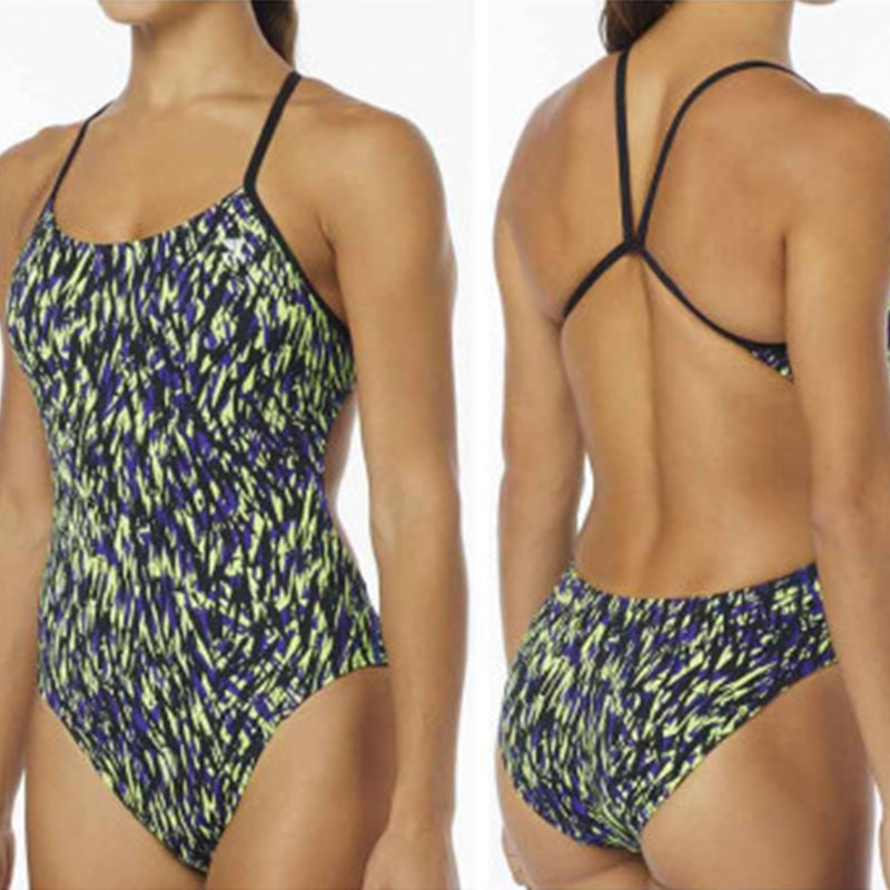 TYR - Rasguno Cutoutfit Ladies Swimsuit - Yellow/Purple