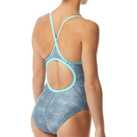 TYR - Sandblasted Diamondfit Ladies Swimsuit - Grey/Teal