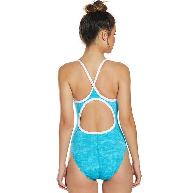 TYR - Sandblasted Diamondfit Ladies Swimsuit - Turquoise/White