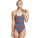 TYR - Santa Fe Crosscutfit Tieback Ladies Swimsuit - Black/Multi