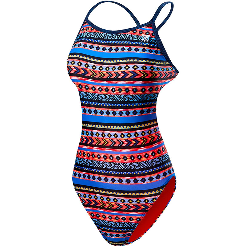 TYR - Santa Fe Crosscutfit Tieback Ladies Swimsuit - Black/Multi