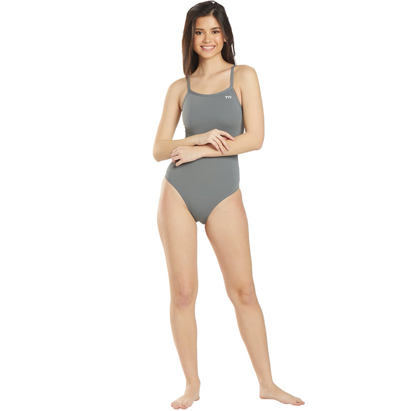 TYR - Solid Durafast Diamondfit Swimsuit - Dark Grey