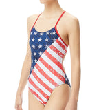 TYR - Star Spangled Cutoutfit Ladies Swimsuit - Red/White/Blue