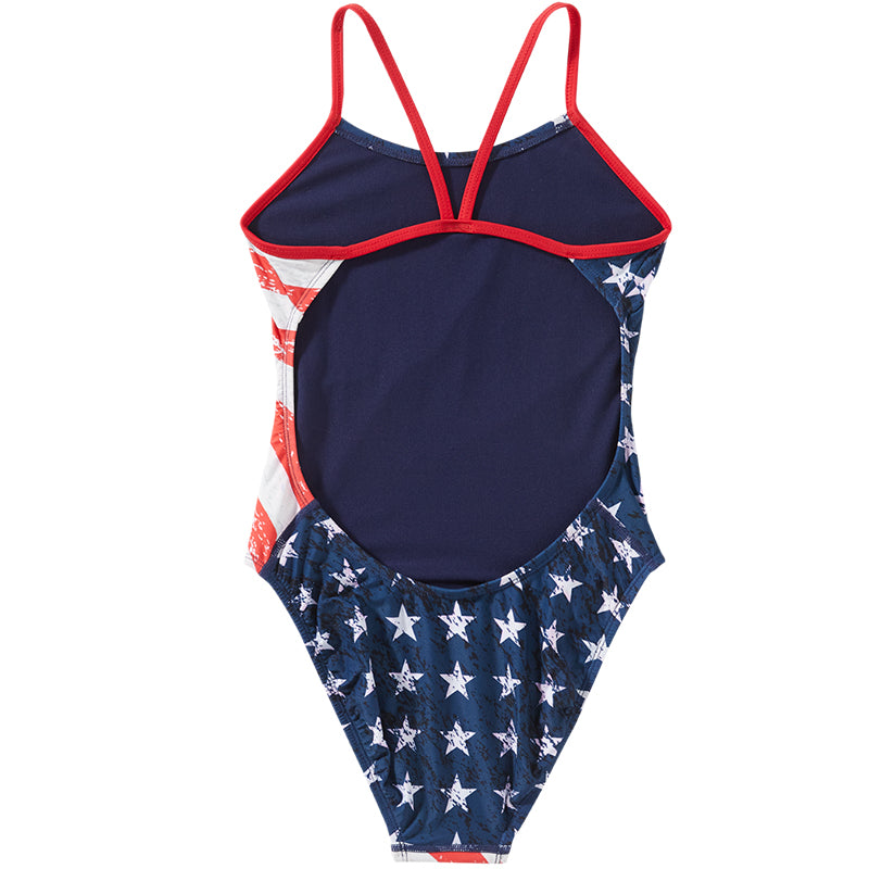 TYR - Star Spangled Cutoutfit Ladies Swimsuit - Red/White/Blue