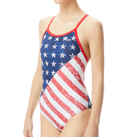 TYR - Star Spangled Diamondfit Ladies Swimsuit - Red/White/Blue