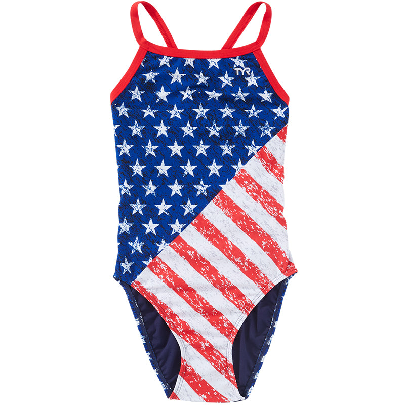 TYR - Star Spangled Diamondfit Ladies Swimsuit - Red/White/Blue