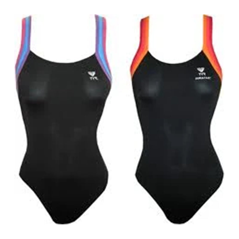 TYR - Tricolor H-Back Ladies Swimsuit - Purple/Blue/Pink - Aqua Swim Supplies