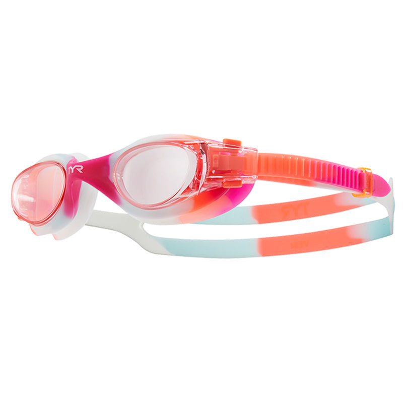 TYR - Vesi' Youth Tie Dye Goggles - Pink/White