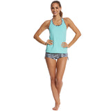 TYR - Women’s Active Della Boyshort-Lavare - Grey/Mint