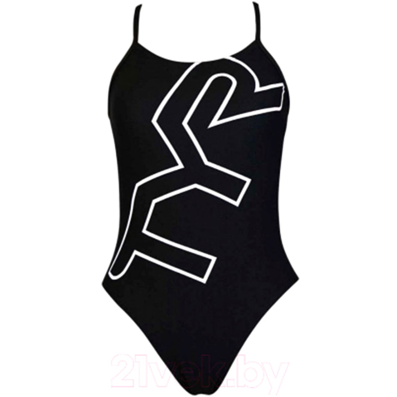 TYR - Big Logo Cutoutfit Ladies Swimsuit - Black/White