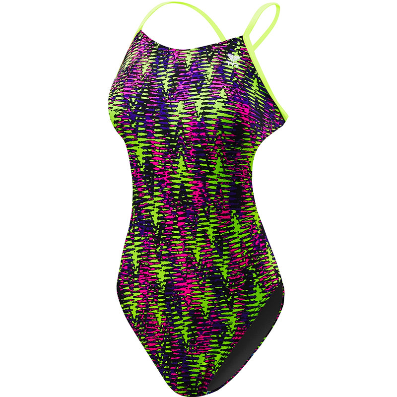 TYR - Waikiki Cutoutfit Ladies Swimsuit - Yellow/Purple