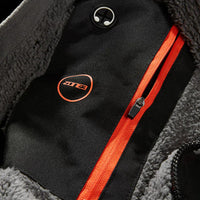 Zone3 - Heat-Tech Polar Fleece Parka Changing Robe Jacket - Black/Orange