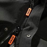 Zone3 - Heat-Tech Polar Fleece Parka Changing Robe Jacket - Black/Orange