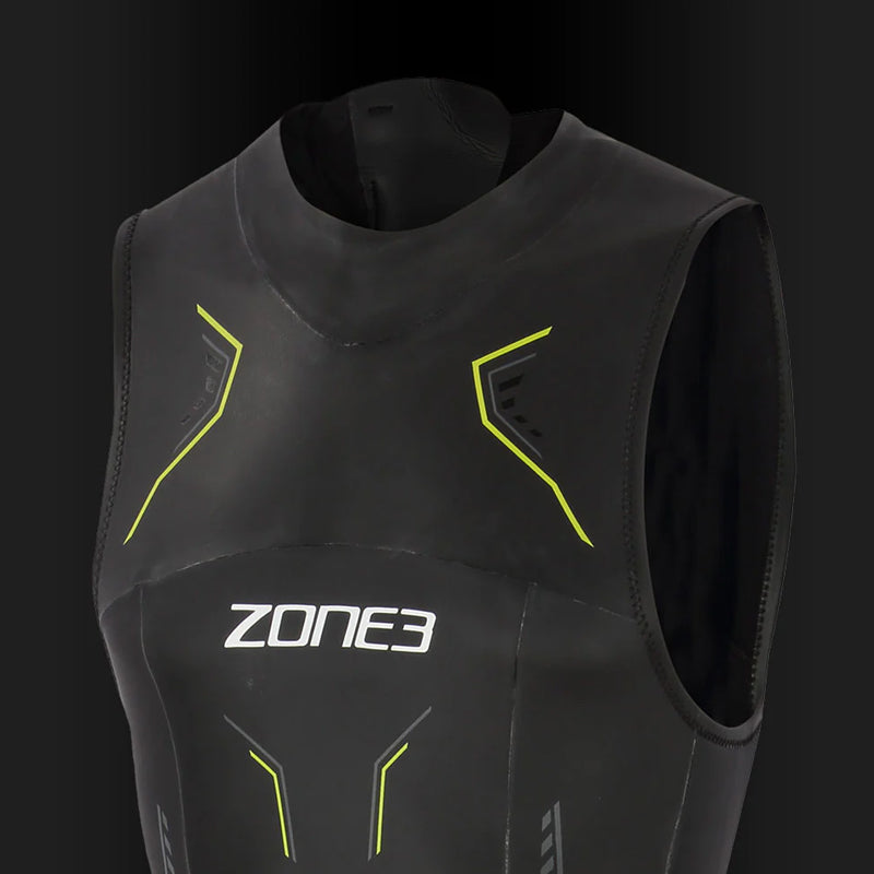 Zone3 - Mens Sleeveless Vision Wetsuit - Black/Green