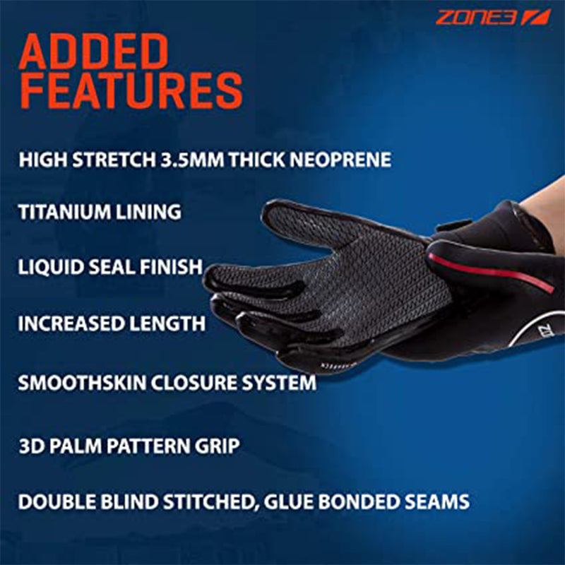 Zone3 - Neoprene Heat Tech Warmth Swim Gloves