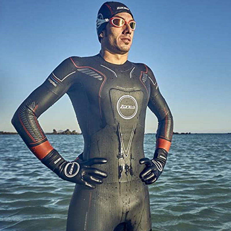 Zone3 - Neoprene Strapless Swim Cap - Black/Red