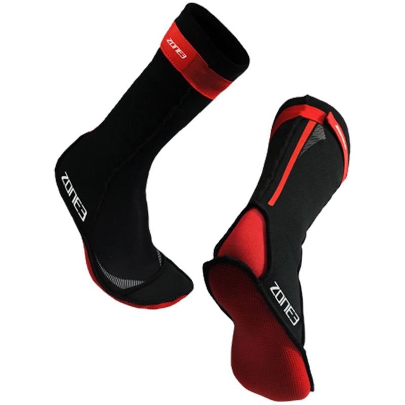 Zone3 - Neoprene Swim Socks - Black/Red