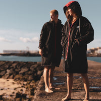 Zone3 - Polar Fleece Parka Robe Jacket - Black/Grey