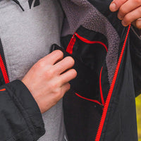 Zone3 - Polar Fleece Parka Robe Jacket - Black/Grey