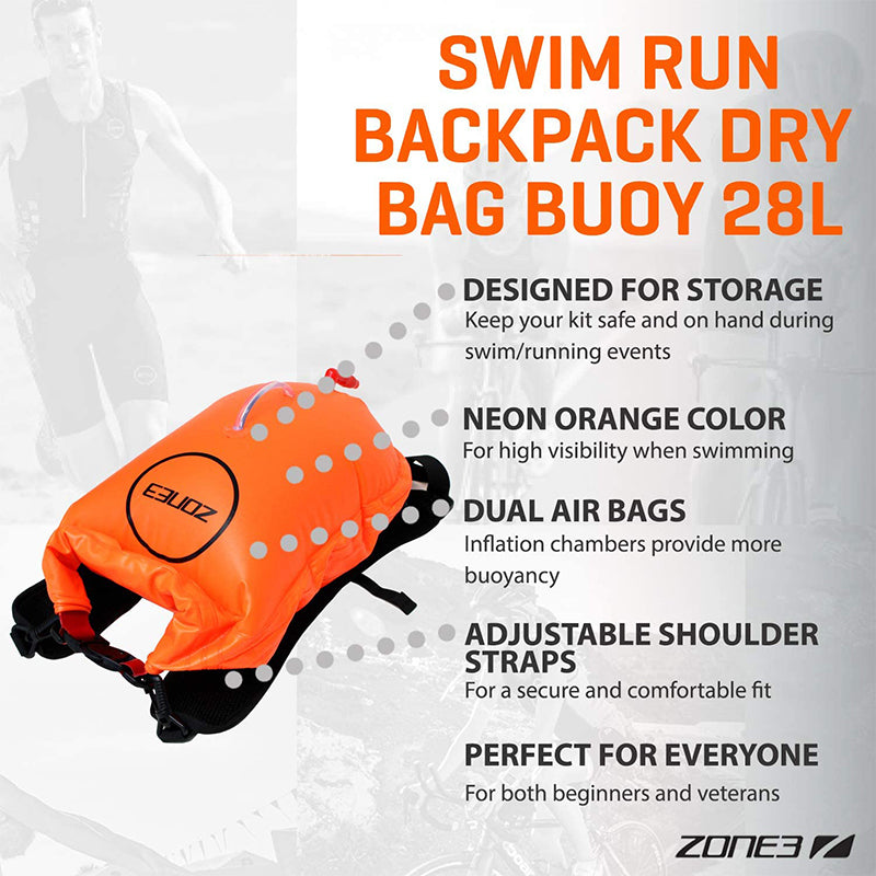 Zone3 - Swim Run Backpack Dry Bag Buoy 28L