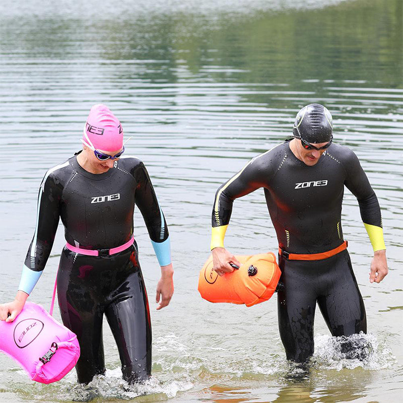 Zone3 - Swim Safety Buoy/Dry Bag 28L - HI-VIS Pink