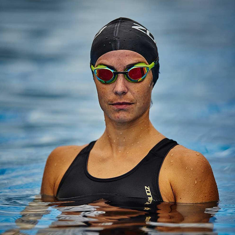 Zone3 Volare Streamline Racing Swim Goggles Green/Black – Aqua