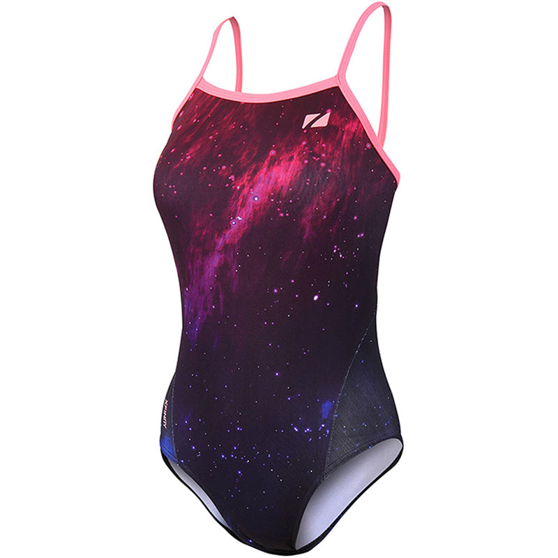 Zone3 - Womens Cosmic 2.0 Strap Back Swimsuit (Blast/Fluro Pink)