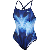 Zone3 - Womens Cosmic 3.0 Strap Back Swimsuit (Navy Blue/White)